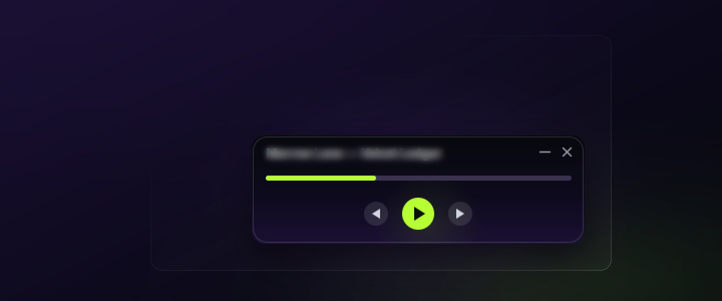 Cadence music-player widget